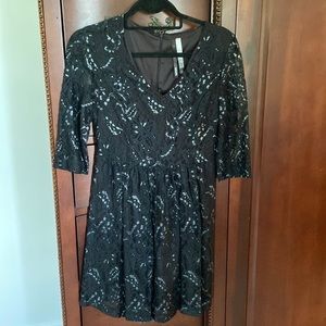 Kensie size small black lace dress